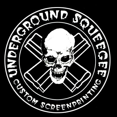 Skull and squeegees with black background