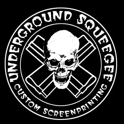 Skull and squeegees with black background